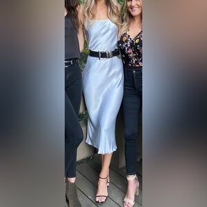 bec + bridge Silver Silk Dress